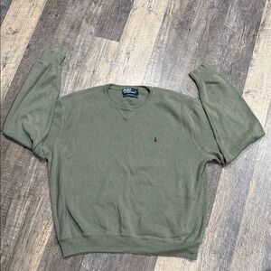 Polo by Ralph Lauren Men's Olive Crewneck Sweater